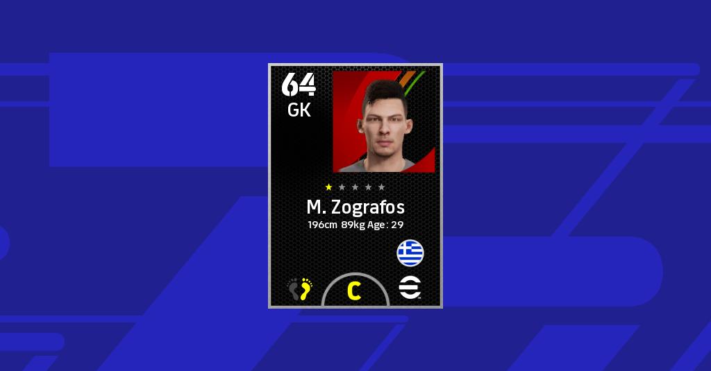 M Zografos 统计 eFootball 2022