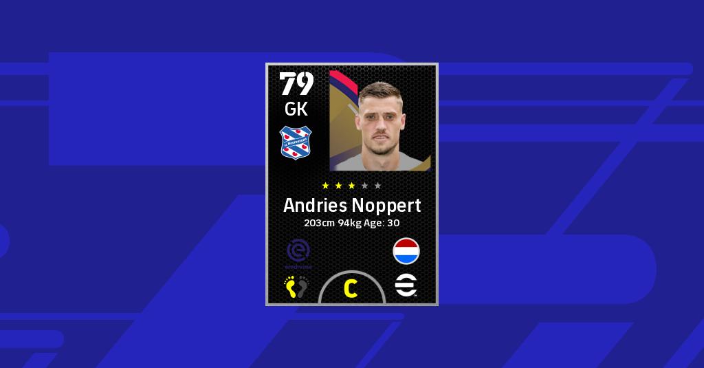 Andries Noppert eFootball 2022 Stats