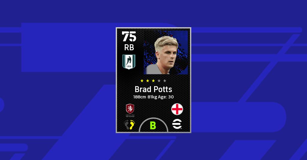 Brad Potts EFootball 2022 Stats