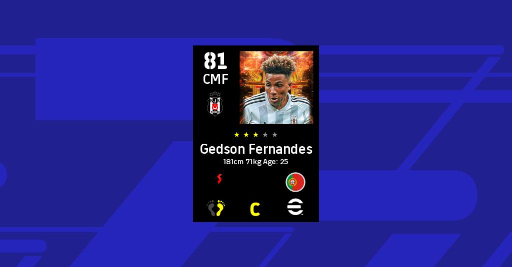 Gedson Fernandes eFootball 2022 Stats