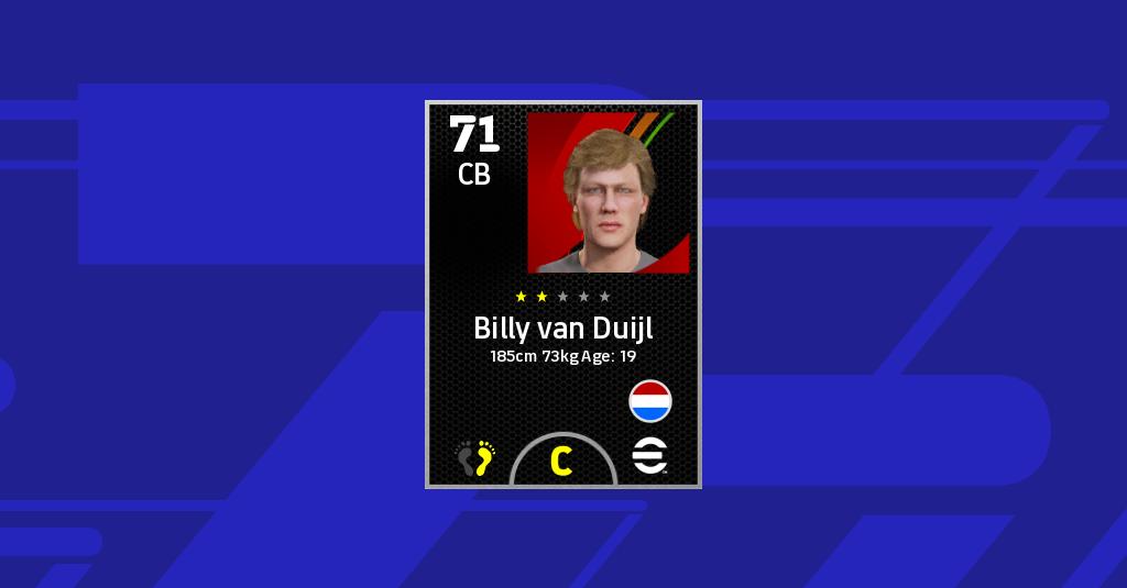 B. Van Duijl - 统计 - EFootball 2022